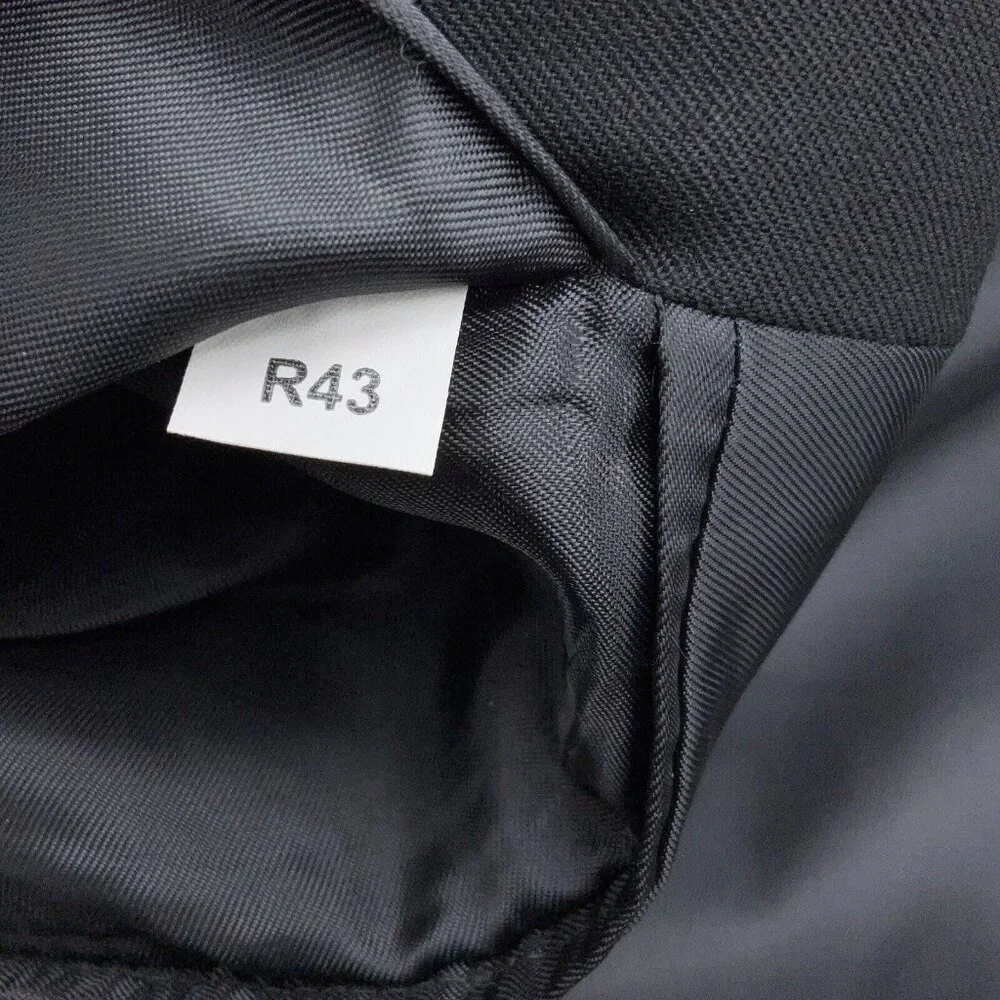 JNY Jones New York Blazer‎ Men 43R Black Classic Career Wool Suit Jacket VTG